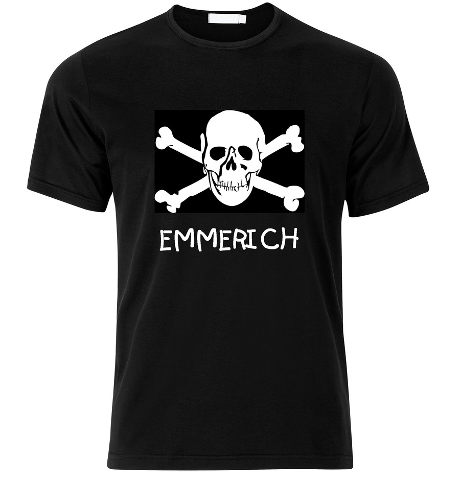 T-Shirt Emmerich
am Rhein Jolly Roger, Totenkopf