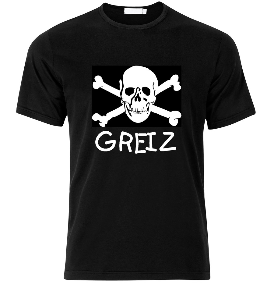 T-Shirt Greiz Jolly Roger, Totenkopf