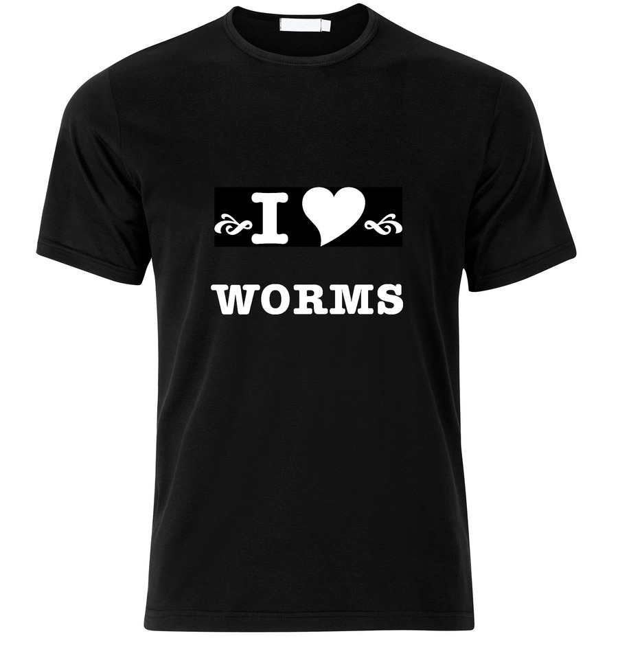 T-Shirt Worms I love